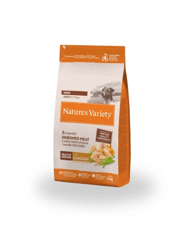 Comida para Perro Adulto Mini NATURES VARIETY Healthy Grain de Pollo 1,5kg